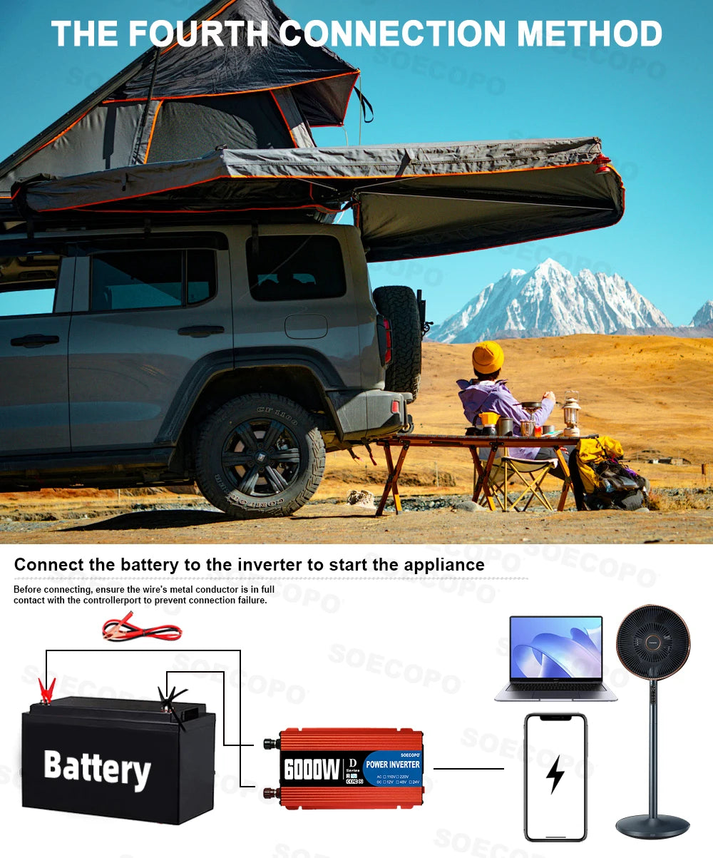 6000W Solar System Complete Kit 12V To 110V/220V 100A Controller 200W Panel Off-Grid Inverter System for Home/Camping Backup
