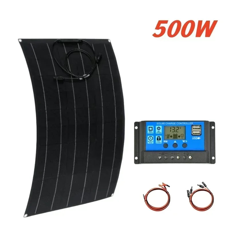 Expandable Solar Panel System High-Efficiency 18V/36V Solar Panel Kit – 500W to 2000W for Camping, Household & Off-Grid Living