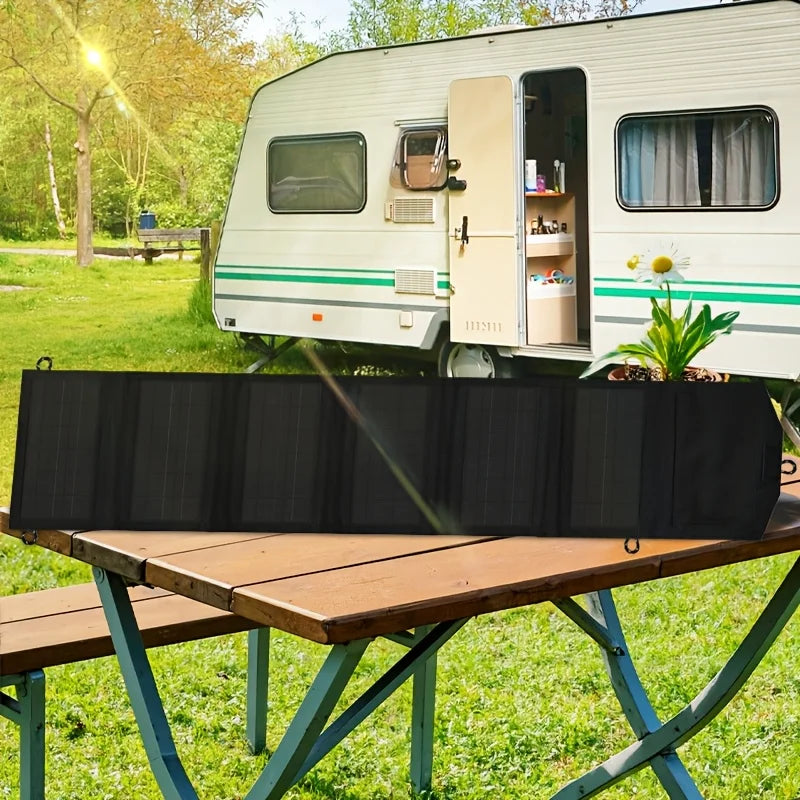 800W solar panel outdoor foldable hanging portable camping storage kit is perfect for RV travel, picnics, and outdoor adventures
