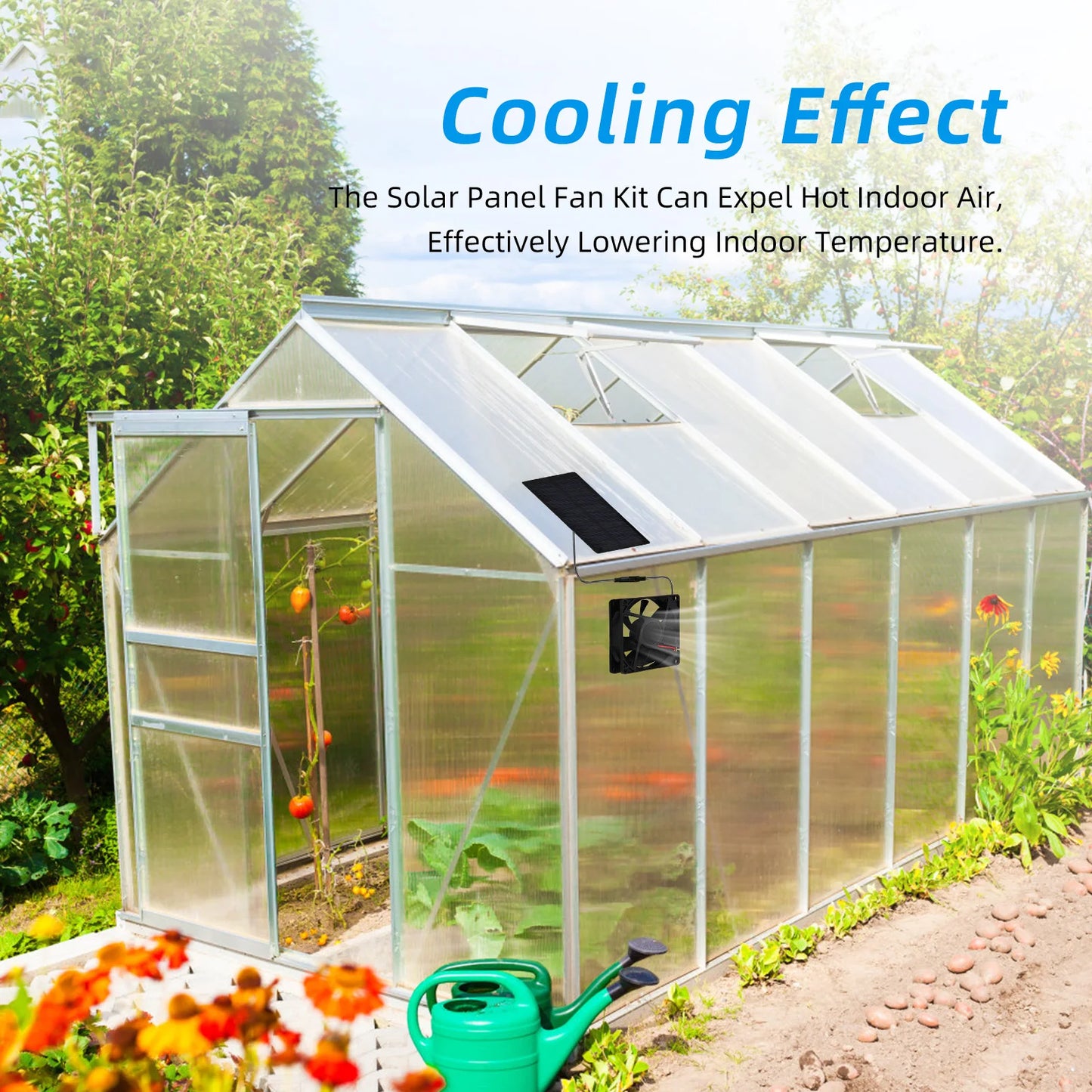 Solar Powered Fan for Outdoor Campin Small Solar Fan with Solar Panel Fan Kit 3000 RPM IP65 Waterproof - Versatile for Homes RVs
