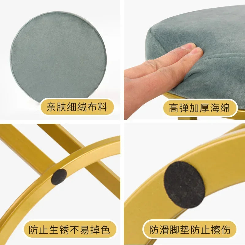 Design Household Vanity Stools Luxury Living Room Bedroom Comfortable Dressing Small Modern Muebles De Sala Balcony Furniture