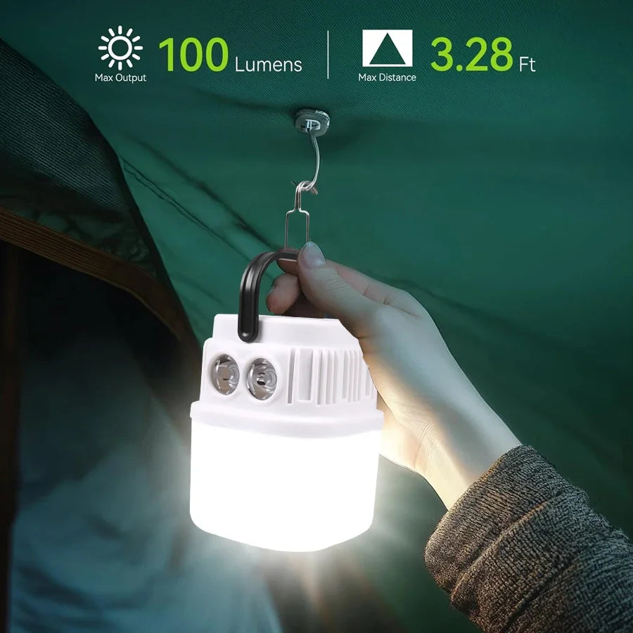 1000W Outdoor Solar LED Camping Light USB Rechargeable Tent Lamp Portable Lanterns Emergency Lights For BBQ Hiking Night Market