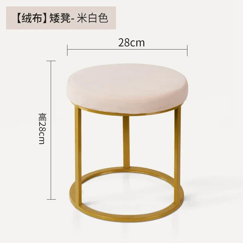 Design Household Vanity Stools Luxury Living Room Bedroom Comfortable Dressing Small Modern Muebles De Sala Balcony Furniture