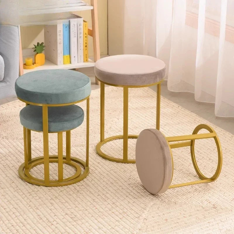 Design Household Vanity Stools Luxury Living Room Bedroom Comfortable Dressing Small Modern Muebles De Sala Balcony Furniture