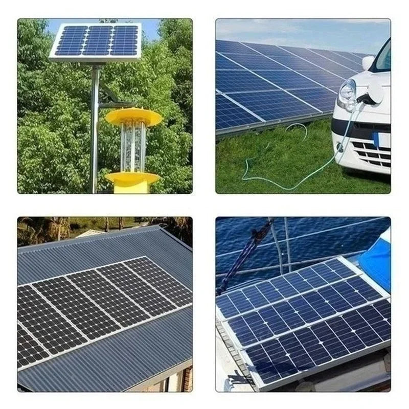 12V Solar Panel Kit for Camping Caravan RV Off-grid Power Generation,Portable Solar Charger for Outdoor Adventure and Emergency