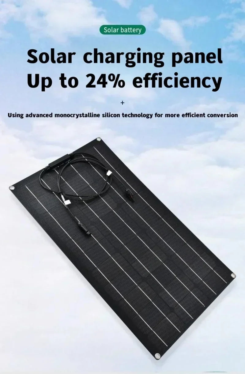 Expandable Solar Panel System High-Efficiency 18V/36V Solar Panel Kit – 500W to 2000W for Camping, Household & Off-Grid Living