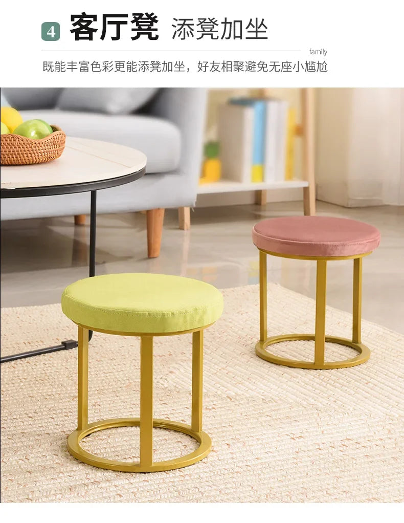Design Household Vanity Stools Luxury Living Room Bedroom Comfortable Dressing Small Modern Muebles De Sala Balcony Furniture