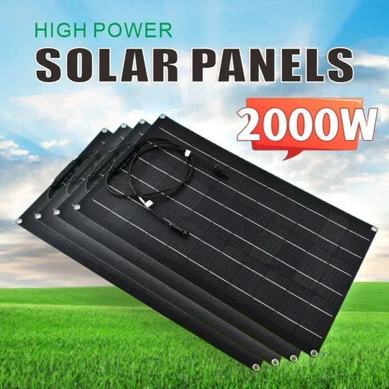 Expandable Solar Panel System High-Efficiency 18V/36V Solar Panel Kit – 500W to 2000W for Camping, Household & Off-Grid Living