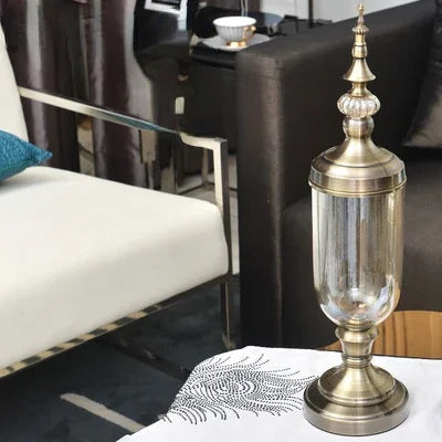 American European Style Vases Home Decor Living Room Crystal Glass Vases Flower Sets Dining Table Decorations