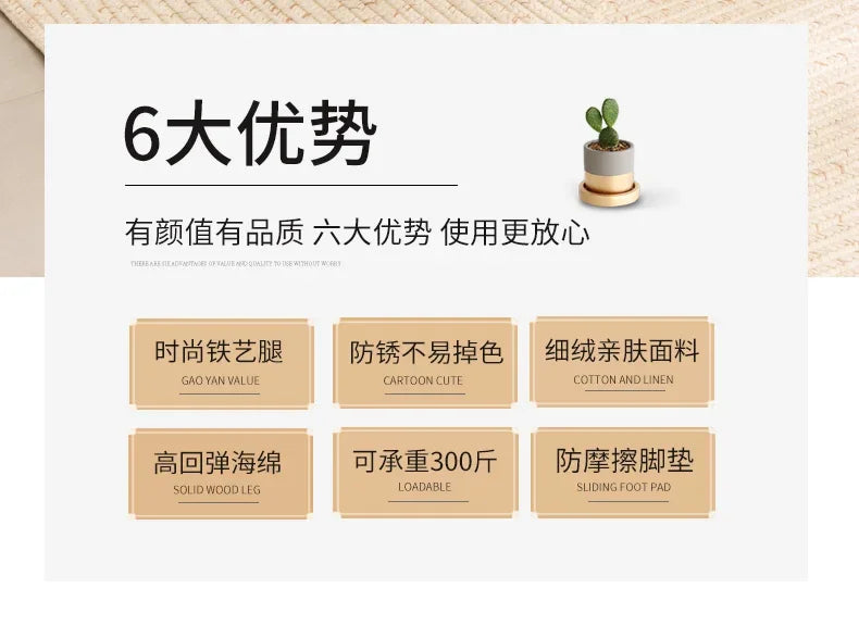 Design Household Vanity Stools Luxury Living Room Bedroom Comfortable Dressing Small Modern Muebles De Sala Balcony Furniture