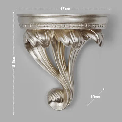 European Style Home Wall Hanging Decoration Shelf Creative Background Storage Rack Flower Figurines Display Stand Crafts