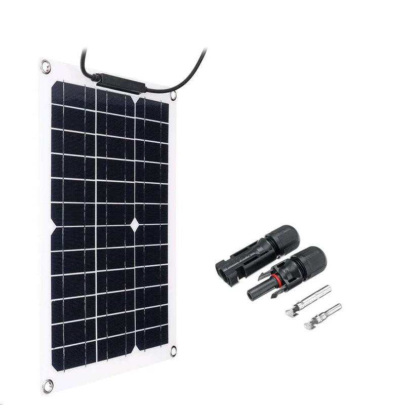 1000W 500W High-Efficiency Flexible Solar Panel Kit with 12V Battery Charger & 100A Controller for RV Yacht Boat Off-Grid Power