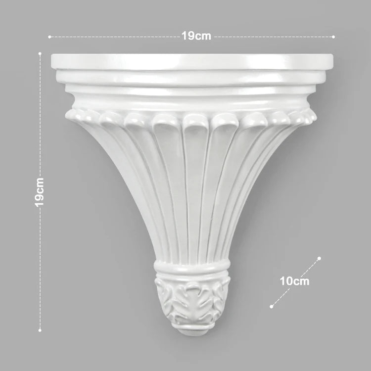 European Style Home Wall Hanging Decoration Shelf Creative Background Storage Rack Flower Figurines Display Stand Crafts