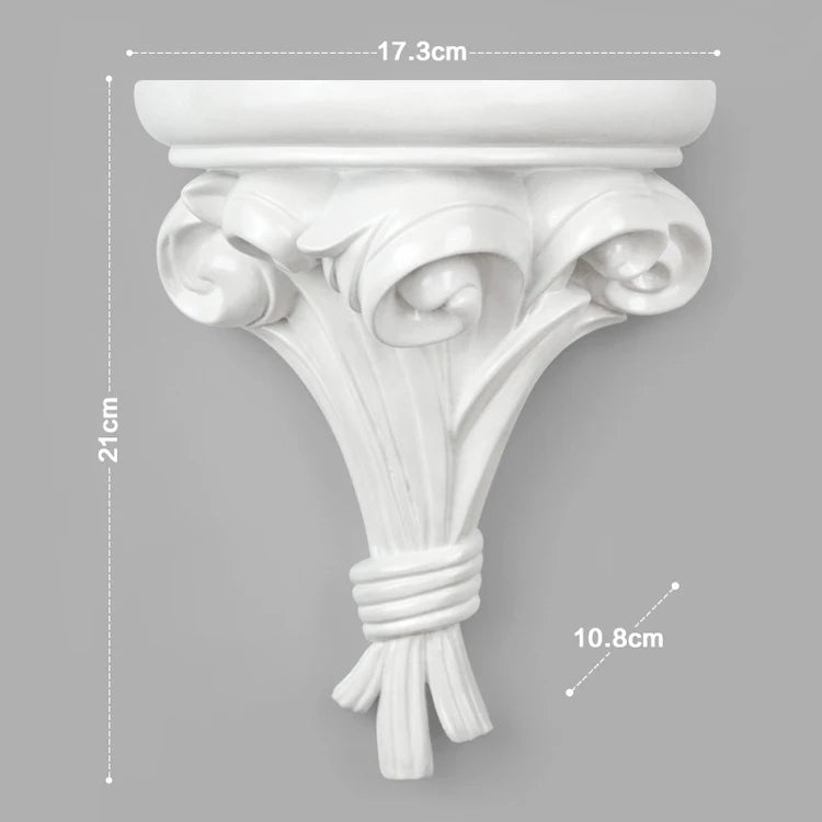 European Style Home Wall Hanging Decoration Shelf Creative Background Storage Rack Flower Figurines Display Stand Crafts