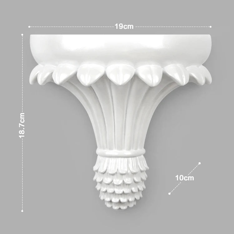 European Style Home Wall Hanging Decoration Shelf Creative Background Storage Rack Flower Figurines Display Stand Crafts