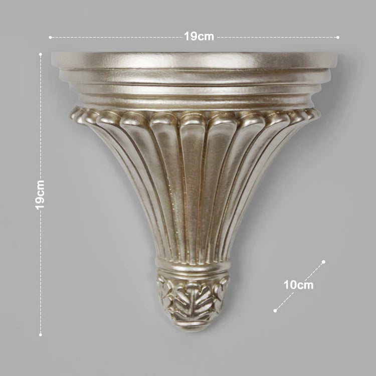 European Style Home Wall Hanging Decoration Shelf Creative Background Storage Rack Flower Figurines Display Stand Crafts