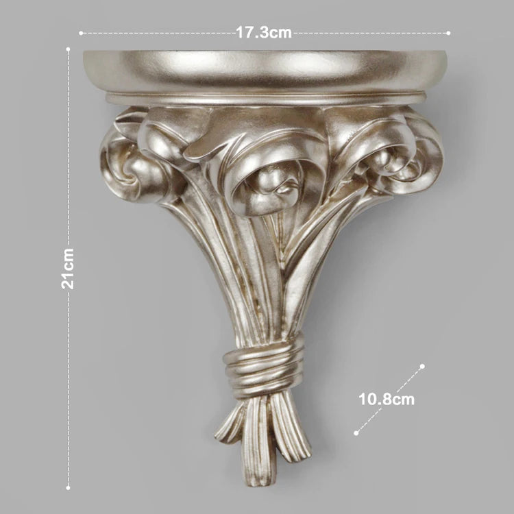 European Style Home Wall Hanging Decoration Shelf Creative Background Storage Rack Flower Figurines Display Stand Crafts