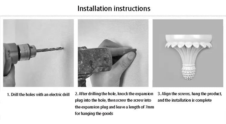 European Style Home Wall Hanging Decoration Shelf Creative Background Storage Rack Flower Figurines Display Stand Crafts