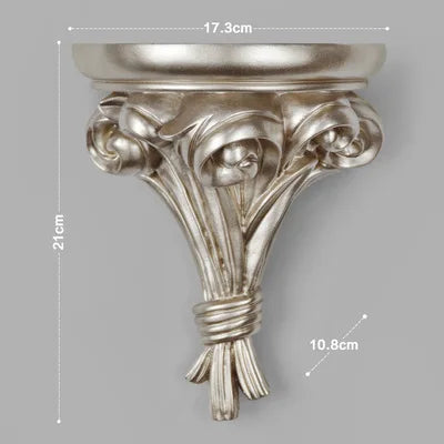 European Style Home Wall Hanging Decoration Shelf Creative Background Storage Rack Flower Figurines Display Stand Crafts