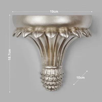 European Style Home Wall Hanging Decoration Shelf Creative Background Storage Rack Flower Figurines Display Stand Crafts