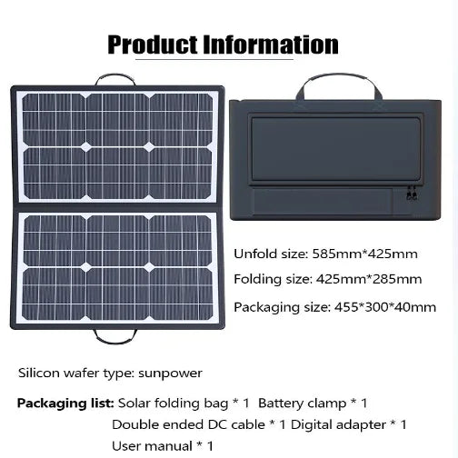 1000W Solar Panel Kit Complete Camping Foldable Solar Power Station Portable Generator Charger 18V for Car Boat Caravan Camp