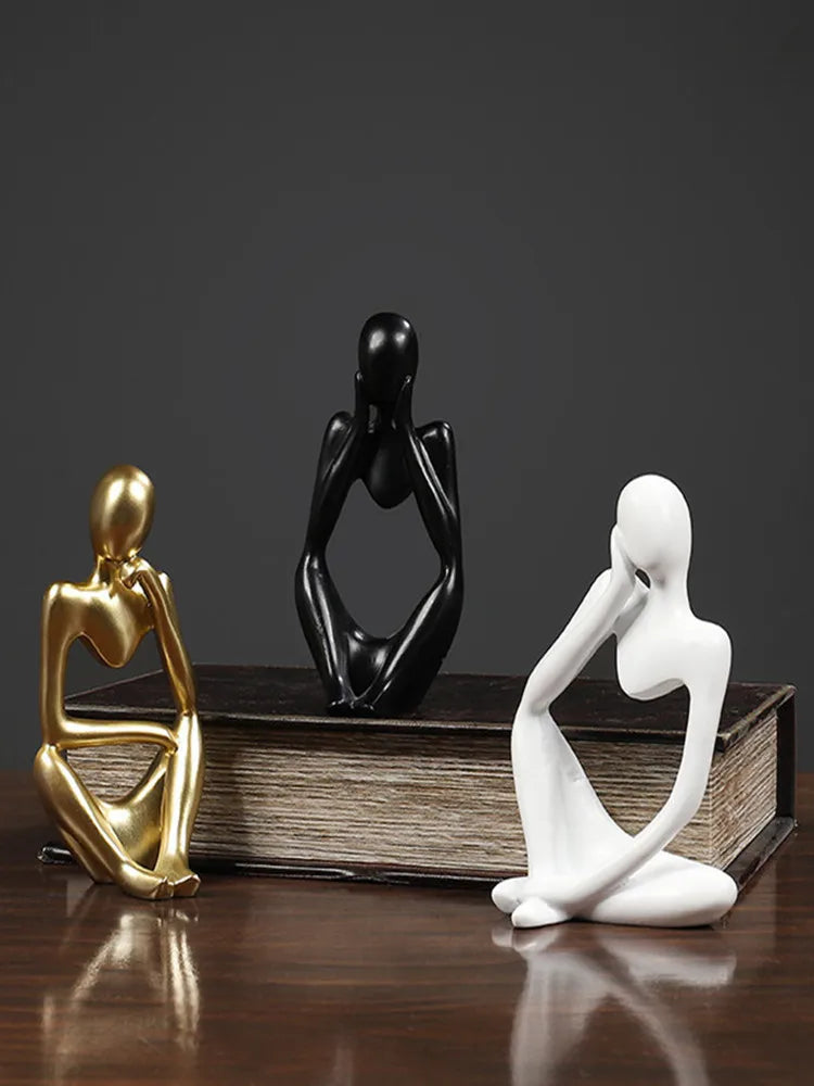 Home décor Nordic Style Left and Right Thinking Character Personalized home accessories Abstract Resin Craft Ornament Room décor