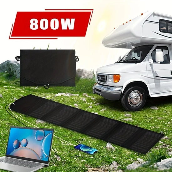 800W solar panel outdoor foldable hanging portable camping storage kit is perfect for RV travel, picnics, and outdoor adventures
