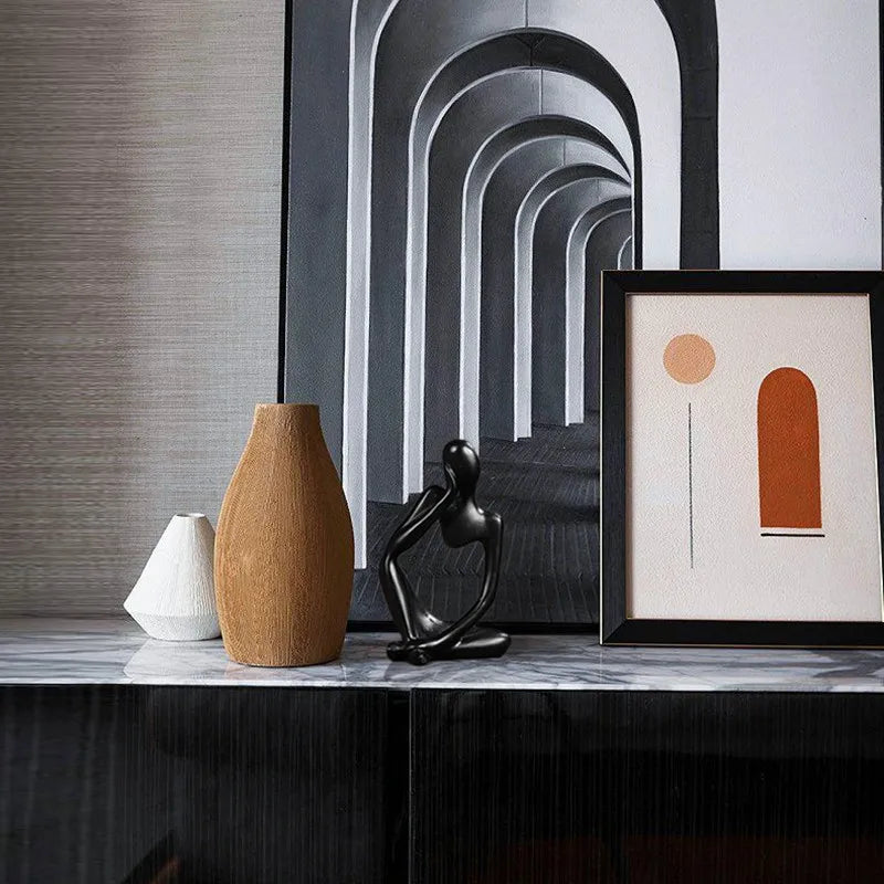 Home décor Nordic Style Left and Right Thinking Character Personalized home accessories Abstract Resin Craft Ornament Room décor