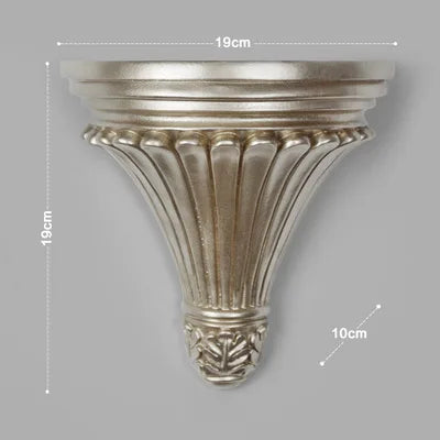 European Style Home Wall Hanging Decoration Shelf Creative Background Storage Rack Flower Figurines Display Stand Crafts